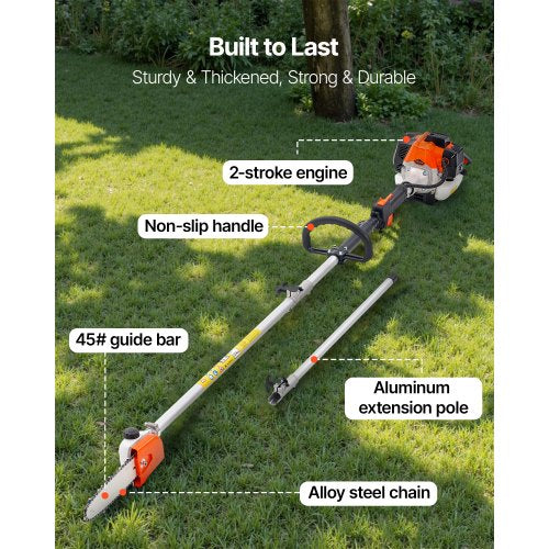 Petrol Pole Saw 25CC 2-Stroke Cordless Tree Trimmer 8" Bar | EU