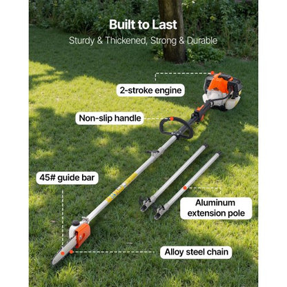 Petrol Pole Saw 33CC 2-Stroke Cordless Tree Trimmer 8" Bar | EU