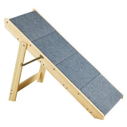 Haustiertreppe aus Holz mit 4 Stufen, 2-in-1, faltbare Hundetreppe, 150 lbs