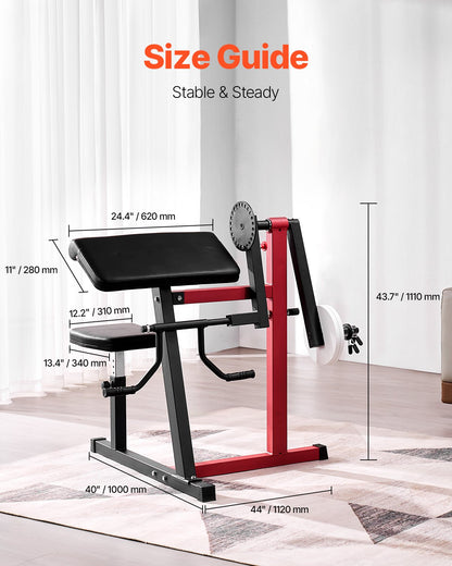 2 in 1 Preacher Curl Bench Bicep Curls and Triceps Extension Machine