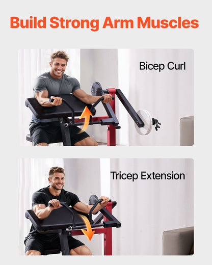 2 in 1 Preacher Curl Bench Bicep Curls and Triceps Extension Machine