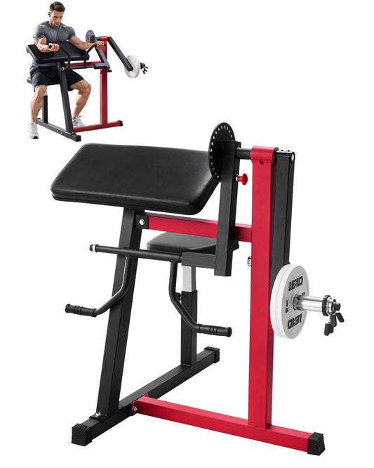 2 in 1 Preacher Curl Bench Bicep Curls and Triceps Extension Machine