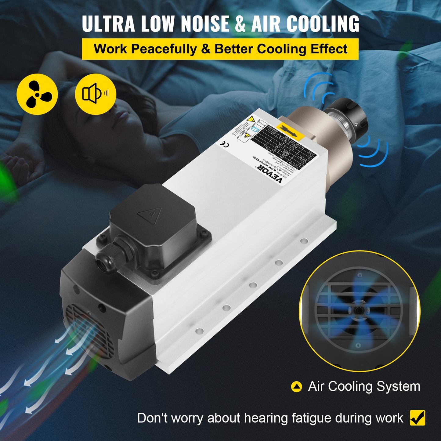 4KW 2220V air cooled spindle motor ER25 CNC air cooling spindle motor for CNC engraving milling machine