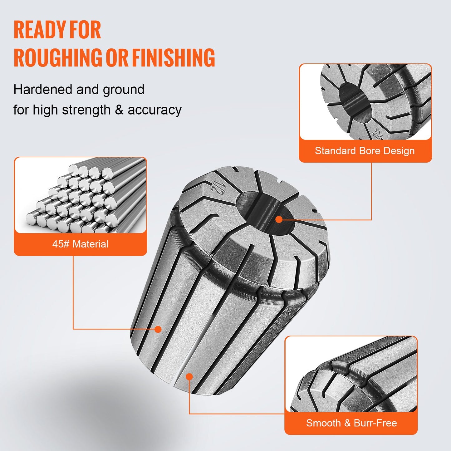 25pcs ER32 Collet Set, 1/16''-13/16'', ER32 Spring Collet Chuck Set, 0.0006"/15 μm TIR Lathe Chuck Tool with 25 Marked Storage Boxes, for CNC Engraving Machine Milling Lathe Tool Drill Press