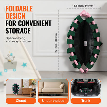 36" trampoline for kids foldable mini trampoline for toddlers indoor outdoor