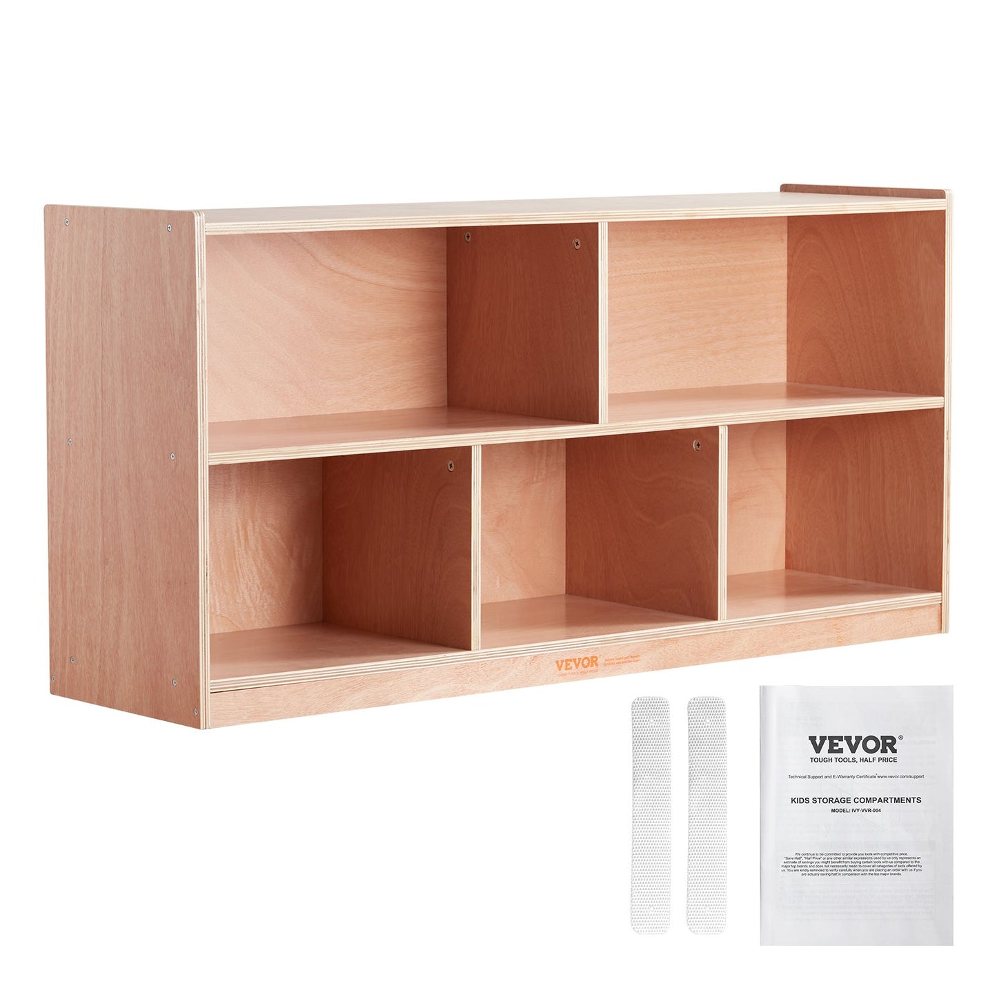 Förvaringshylla Brickskåp 5-sektion Cubby Storage 2-hylla för hemskola