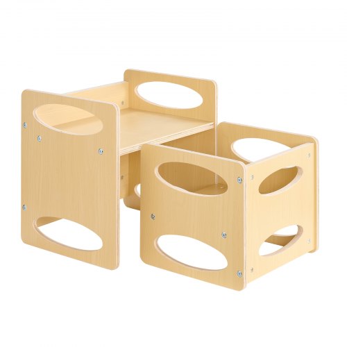 Avvänjningsbord och stolset Montessori Kids Aktivitetsbord och stol Trä