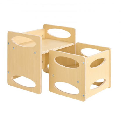 Avvänjningsbord och stolset Montessori Kids Aktivitetsbord och stol Trä