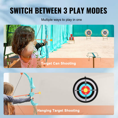 Kids Arrow Set LED Light Up Outdoor Archery Kit Children 10 arrows