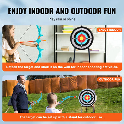 Kids Arrow Set LED Light Up Outdoor Archery Kit Children 10 arrows