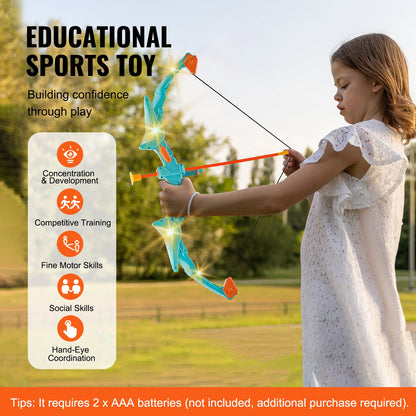 Kids Arrow Set LED Light Up Outdoor Archery Kit Children 10 arrows