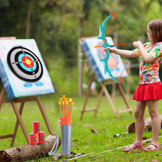 Kids Arrow Set LED Light Up Outdoor Archery Kit Children 10 arrows