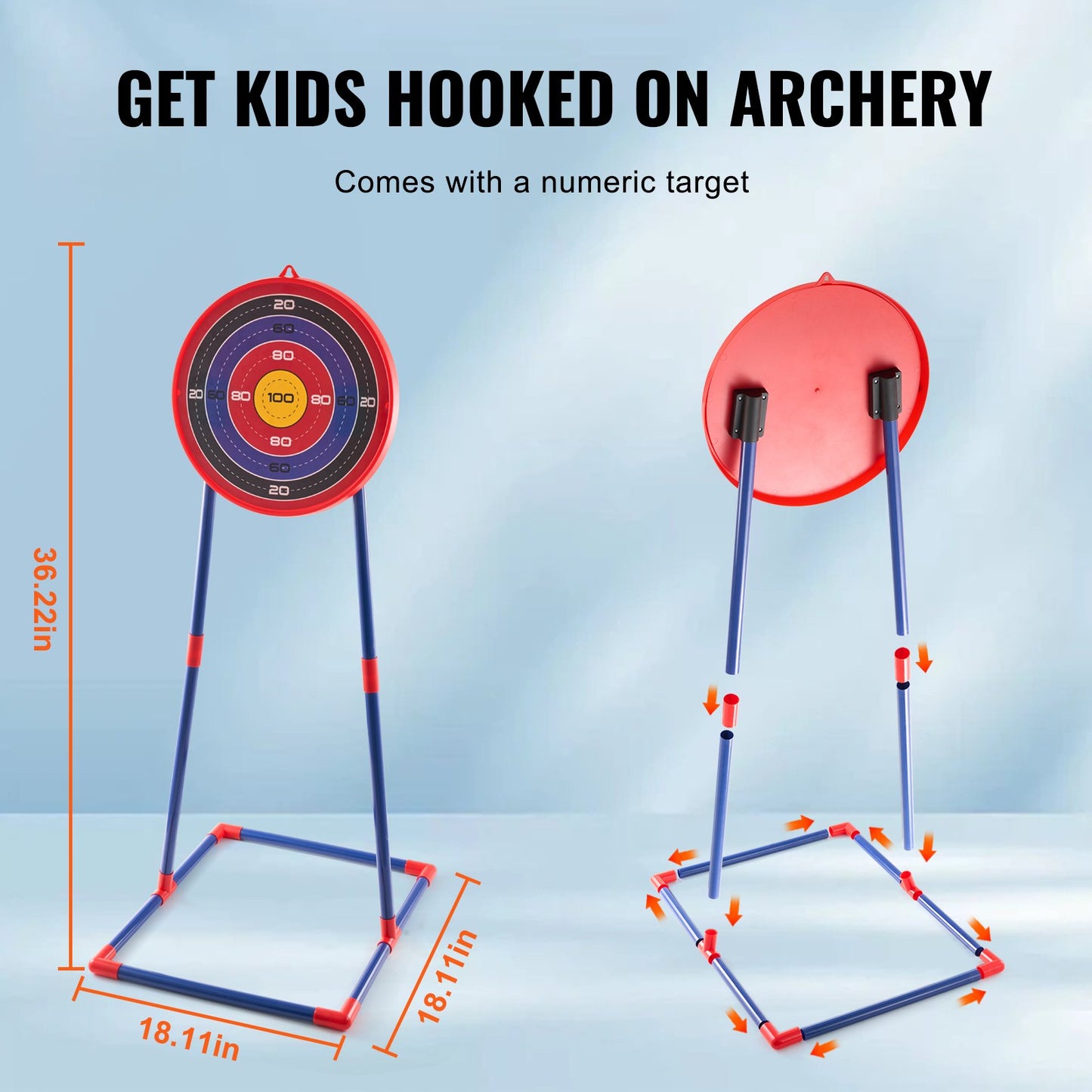Kids Arrow Set LED Light Up Outdoor Archery Kit Children 10 arrows