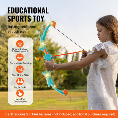 Kids Arrow Set LED Light Up Outdoor Archery Kit Children 10 arrows