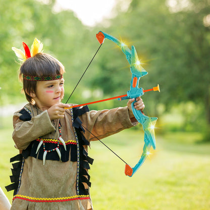 Kids Arrow Set LED Light Up Outdoor Archery Kit Children 10 arrows