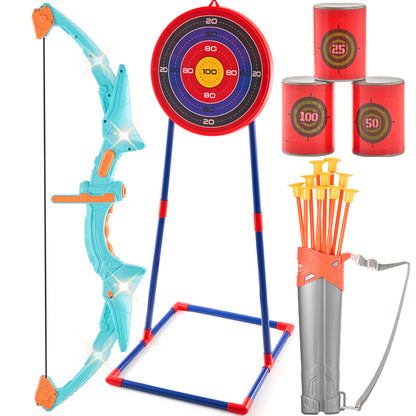Kids Arrow Set LED Light Up Outdoor Archery Kit Children 10 arrows
