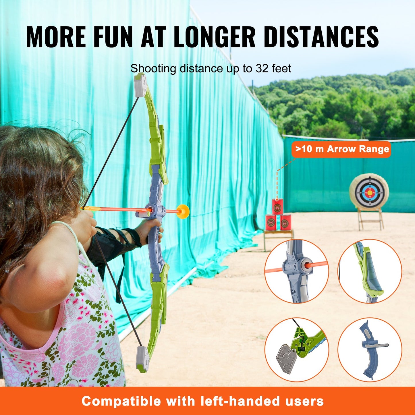 Kids Archery Set LED Light Up Archery Kit 2 Pack 20 Arrows 2 Guns