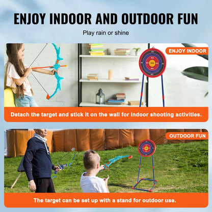 Kids Archery Set LED Light Up Archery Kit 2 Pack 20 Arrows 2 Guns