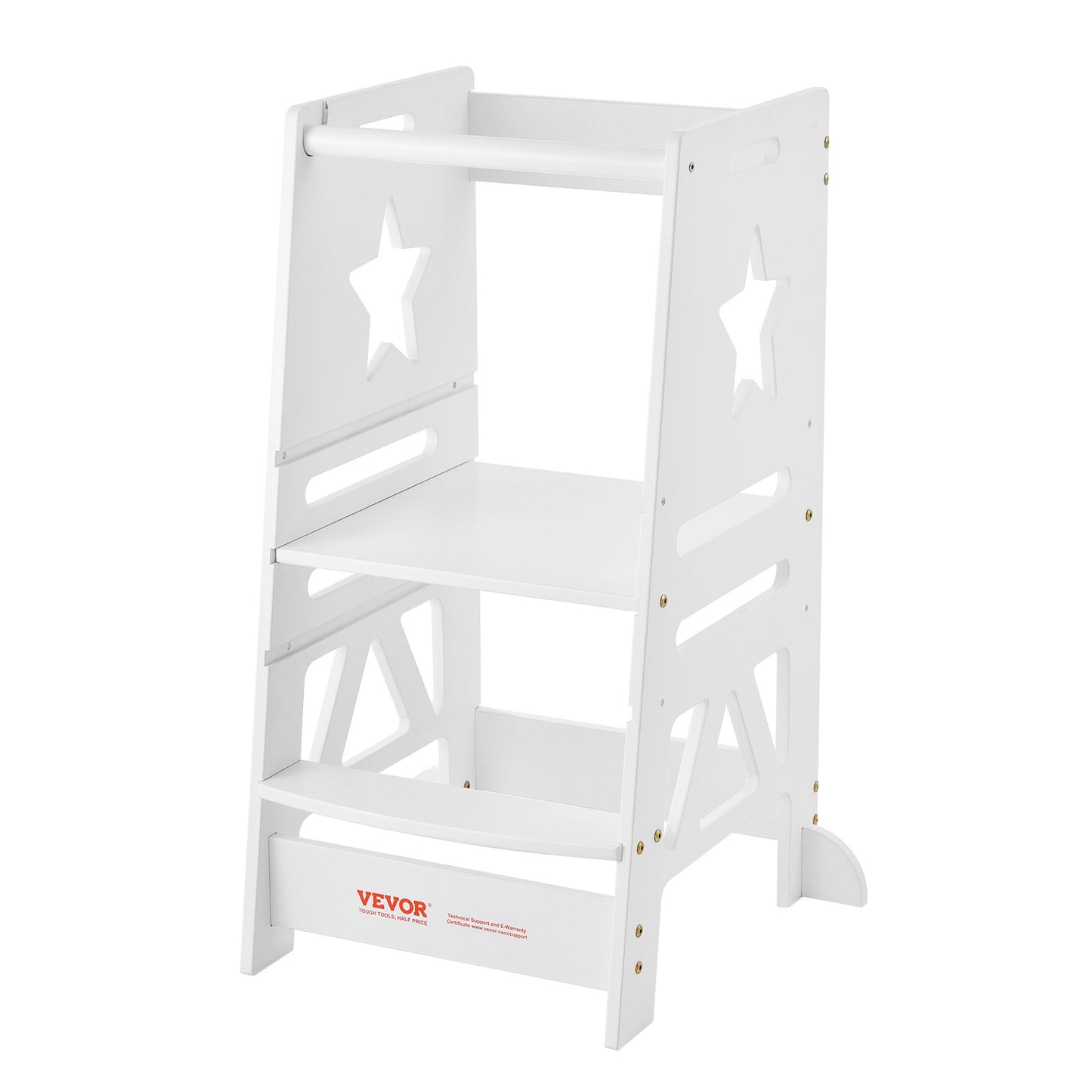 Turm-Tritthocker für Kleinkinder, 3-stufig, höhenverstellbar, 158 kg, Weiß