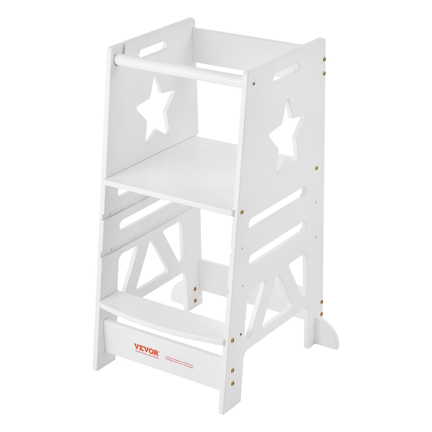 Turm-Tritthocker für Kleinkinder, 3-stufig, höhenverstellbar, 158 kg, Weiß