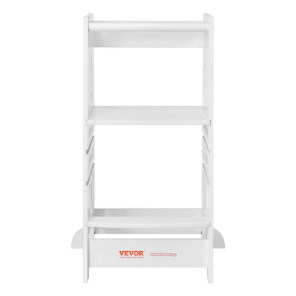 Turm-Tritthocker für Kleinkinder, 3-stufig, höhenverstellbar, 158 kg, Weiß