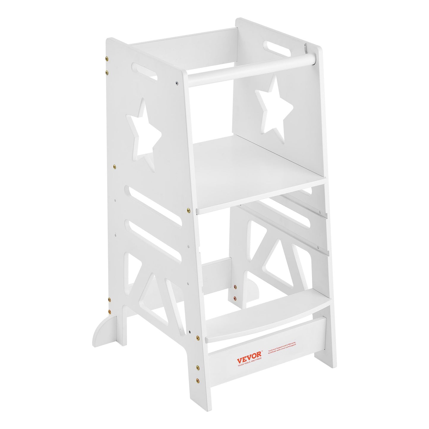 Turm-Tritthocker für Kleinkinder, 3-stufig, höhenverstellbar, 158 kg, Weiß