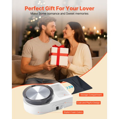 Mini-Keramik-Rad Elektrisches Tonrad für Kinder und Erwachsene 158 mm Weiß | EU