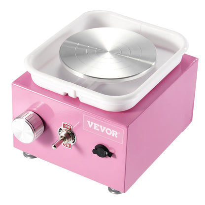 Mini Pottery Wheel Elektrisk Keramisk Wheel Machine 0-320RPM Hastighet Rosa