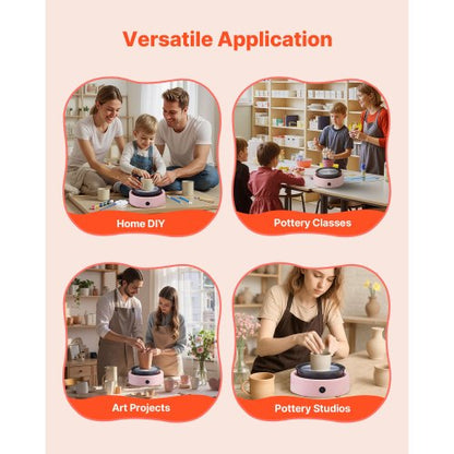 Mini Keramikhjul Elektrisk Lerhjul för Barn 158 mm Skivspelare Rosa |  EU