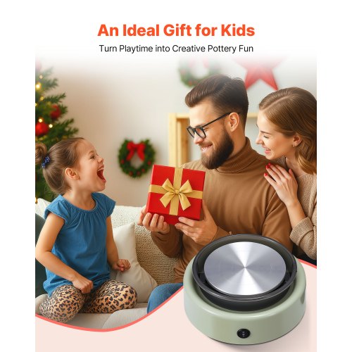 Mini Keramikhjul Elektrisk Lerhjul för Barn 158 mm Vändskiva Grön |  EU