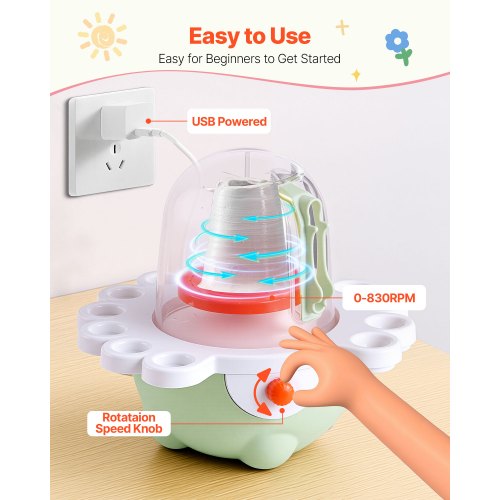 Mini Keramikhjul Elektrisk Lerhjul för Barn 50 mm och 80 mm Vändskivor |  EU