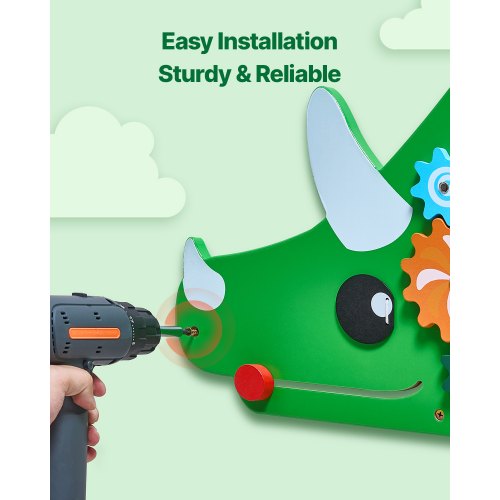 Dinosaur Activity Wall Busy Board with Panels 11 Activities Sensory Wall Panel | EU