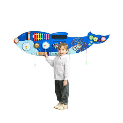 Killer Whale Activity Wall Busy Board Panels 12 Activities Sensory Wall Panel | EU