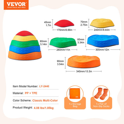 Kids Balance Stepping Stones Sensorisk hinderbana 5 ST Utomhus inomhus