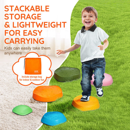 Kids Balance Stepping Stones Sensorisk hinderbana 6 ST Utomhus inomhus