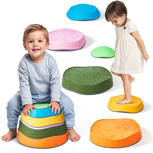 Kids Balance Stepping Stones Sensorisk hinderbana 6 ST Utomhus inomhus