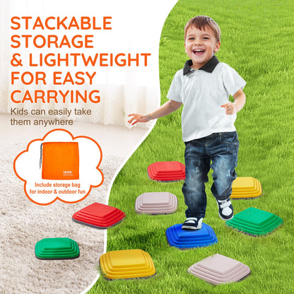 Kids Balance Stepping Stones Sensorisk hinderbana 10 ST Utomhus inomhus