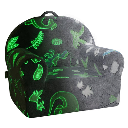 Småbarnsstol Glow in the Dark Plysch Babystol Lekrumsmöbler Grå