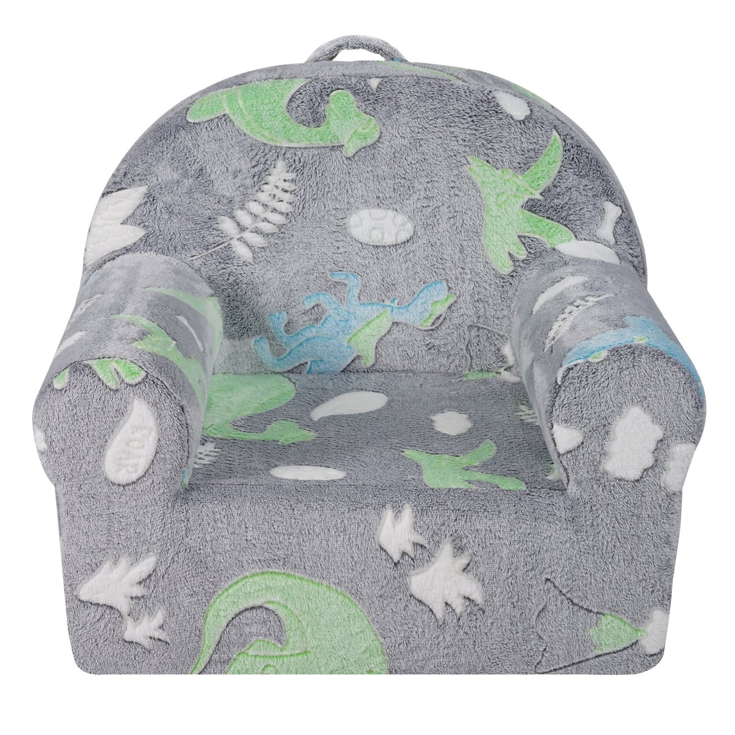 Småbarnsstol Glow in the Dark Plysch Babystol Lekrumsmöbler Grå