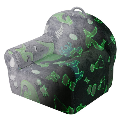 Småbarnsstol Glow in the Dark Plysch Babystol Lekrumsmöbler Grå