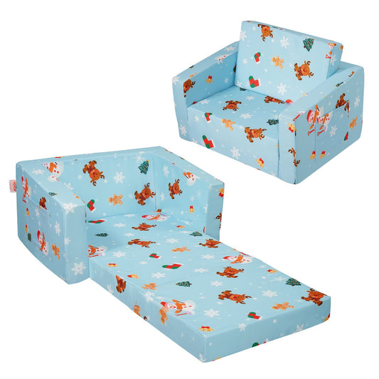 Babystol Hopfällbar 2-i-1 Baby Lounger Soffa Tecknad Barnsoffa Rosa