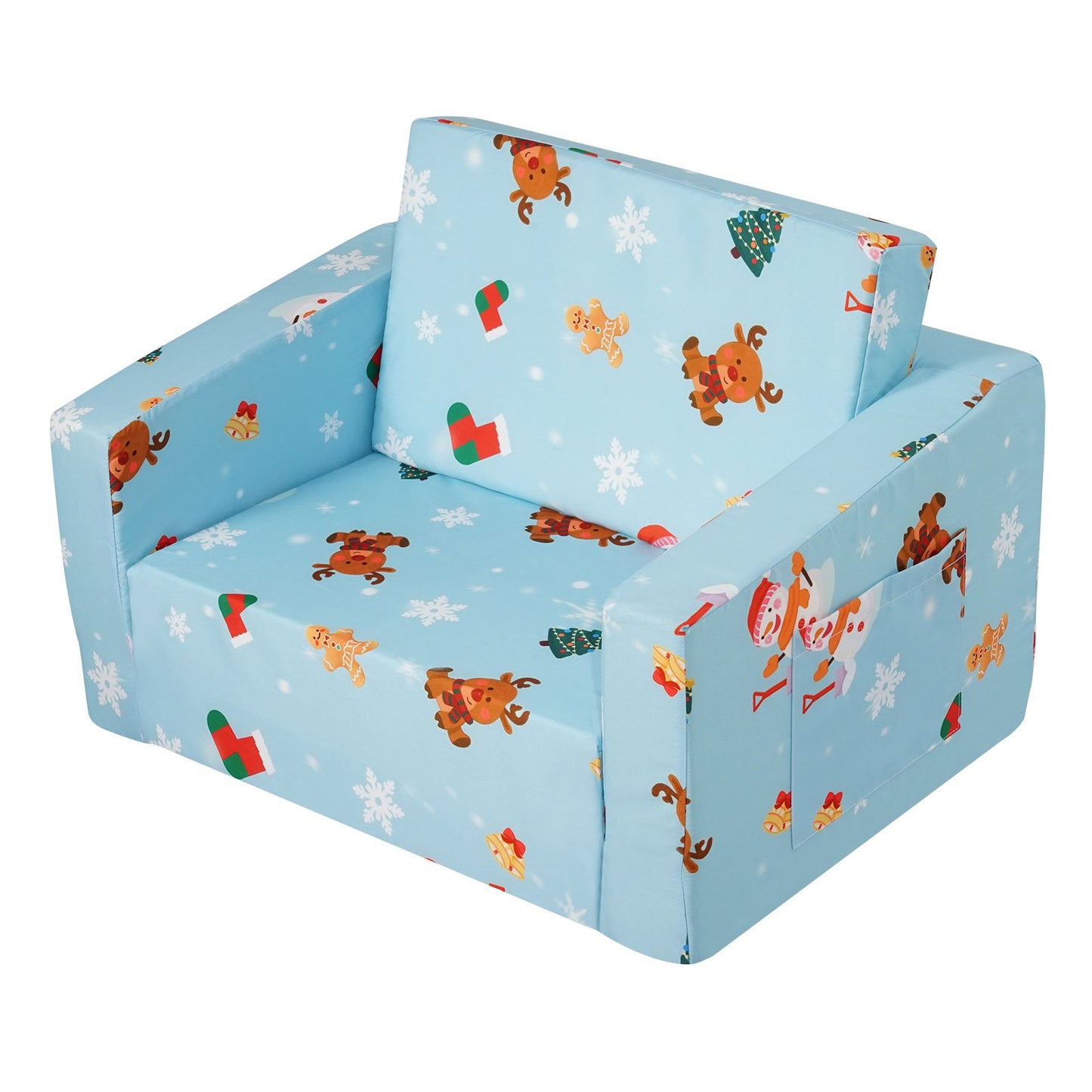 Babystol Hopfällbar 2-i-1 Baby Lounger Soffa Tecknad Barnsoffa Rosa