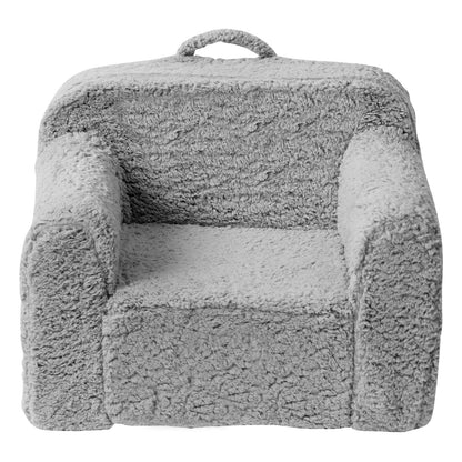 Children's armchair, children's sofa with 25D high-density sponge, comfortable soft children's chair, sherpa fabric reading sofa for bedroom and playroom