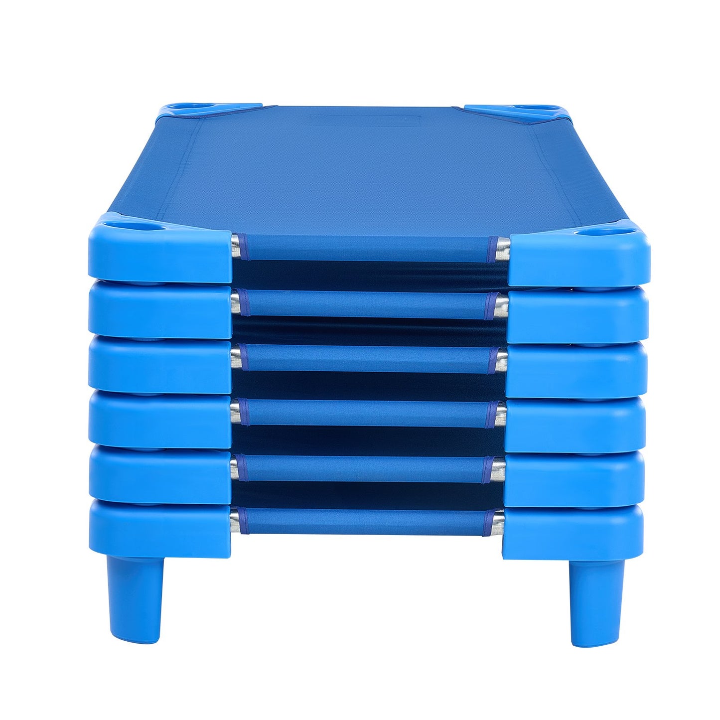 Stackable Crib 52" x 23" Nursery Beds for Kids Blue (Pack of 6)