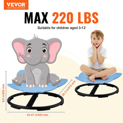 Elephant Kids Spinning Chair 220 lbs Sensory Swivel Chair Seat Blå