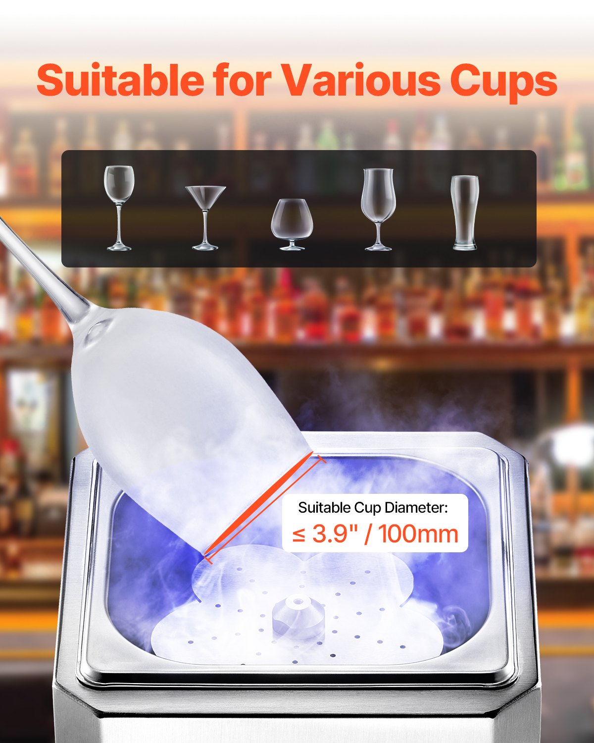 Kommersiella Glas Froster CO2 Öl Glas Chiller Fast Frost Ice Cup Machine