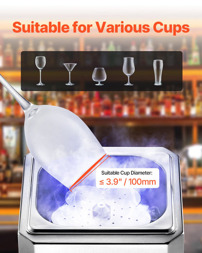 Kommersiella Glas Froster CO2 Öl Glas Chiller Fast Frost Ice Cup Machine