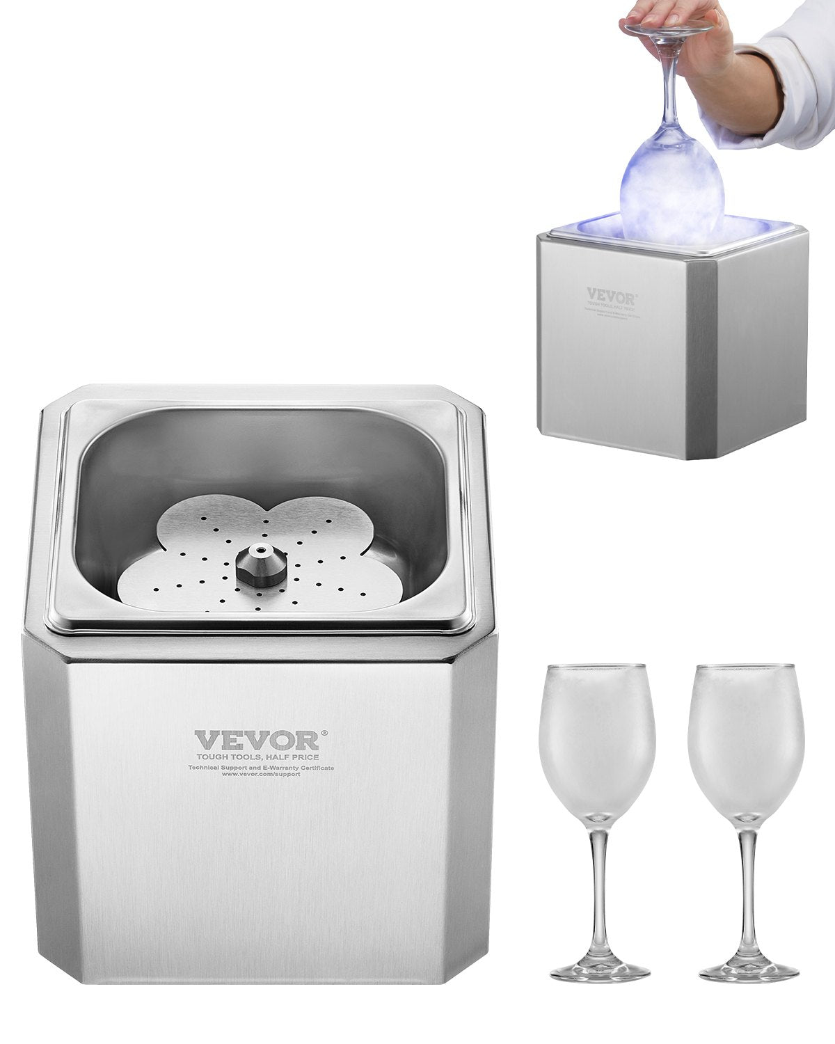 Kommersiella Glas Froster CO2 Öl Glas Chiller Fast Frost Ice Cup Machine