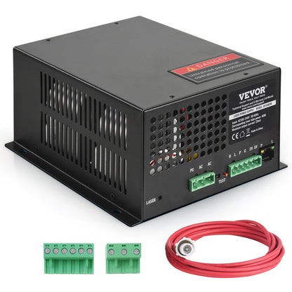 CO2 laser power supply for 60W laser tube, constant current protection, open circuit protection, fast heat dissipation, compatible with laser engravers and cutters of multiple brands