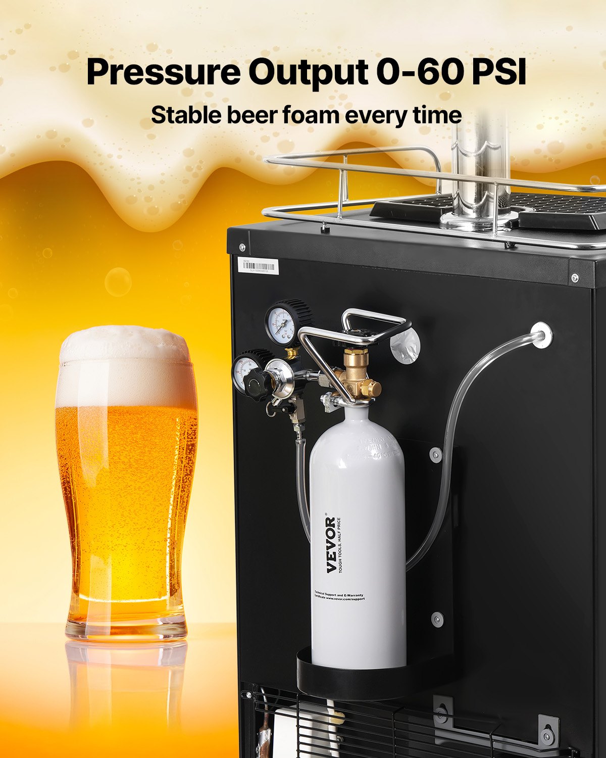 CO2 Tank 4.41 lbs Aluminum Alloy Cylinder with DIN477 Valve TUV Approved